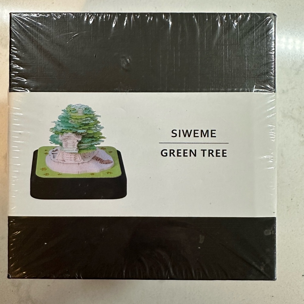 SIWEME Green Tree 3D Art Tear Away Paper Memo Pad New In Sealed Box